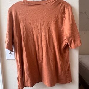 Ann Taylor Rust Orange Half Sleeve Blouse